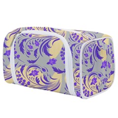 Folk floral pattern. Abstract flowers surface design. Seamless pattern Toiletries Pouch