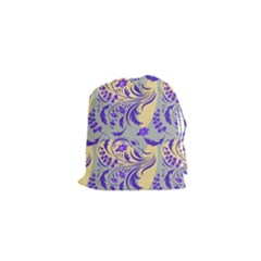 Folk floral pattern. Abstract flowers surface design. Seamless pattern Drawstring Pouch (XS)