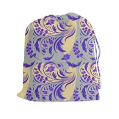 Folk floral pattern. Abstract flowers surface design. Seamless pattern Drawstring Pouch (2XL)