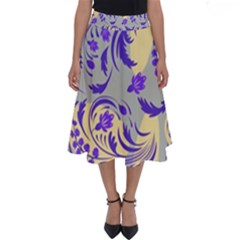 Folk floral pattern. Abstract flowers surface design. Seamless pattern Perfect Length Midi Skirt