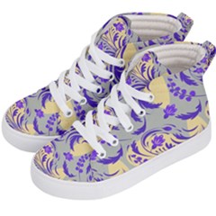 Folk floral pattern. Abstract flowers surface design. Seamless pattern Kids  Hi-Top Skate Sneakers