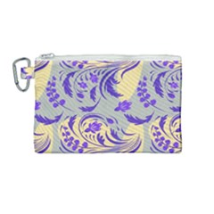 Folk floral pattern. Abstract flowers surface design. Seamless pattern Canvas Cosmetic Bag (Medium)