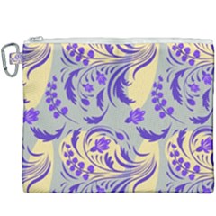 Folk floral pattern. Abstract flowers surface design. Seamless pattern Canvas Cosmetic Bag (XXXL)