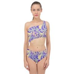 Folk floral pattern. Abstract flowers surface design. Seamless pattern Spliced Up Two Piece Swimsuit