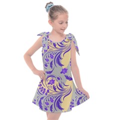 Folk floral pattern. Abstract flowers surface design. Seamless pattern Kids  Tie Up Tunic Dress