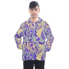 Folk floral pattern. Abstract flowers surface design. Seamless pattern Men s Half Zip Pullover