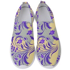 Folk floral pattern. Abstract flowers surface design. Seamless pattern Men s Slip On Sneakers