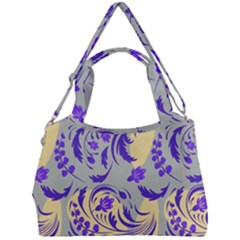 Folk floral pattern. Abstract flowers surface design. Seamless pattern Double Compartment Shoulder Bag