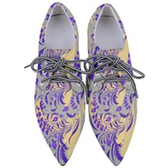 Folk floral pattern. Abstract flowers surface design. Seamless pattern Pointed Oxford Shoes