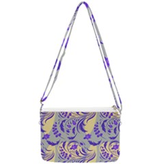 Folk floral pattern. Abstract flowers surface design. Seamless pattern Double Gusset Crossbody Bag