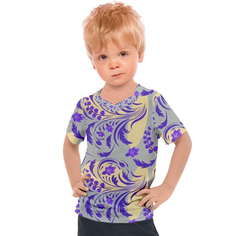 Folk Floral Pattern  Abstract Flowers Surface Design  Seamless Pattern Kids  Sports Tee by Eskimos