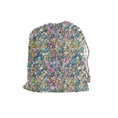 Multicolored Watercolor Stones Drawstring Pouch (large) by SychEva