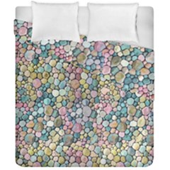 Multicolored Watercolor Stones Duvet Cover Double Side (california King Size) by SychEva