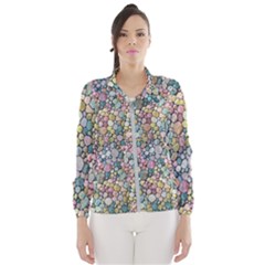 Multicolored Watercolor Stones Women s Windbreaker by SychEva