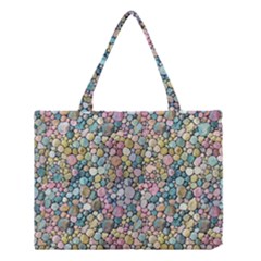Multicolored Watercolor Stones Medium Tote Bag by SychEva