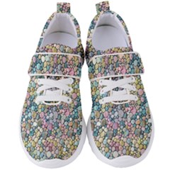 Multicolored Watercolor Stones Women s Velcro Strap Shoes by SychEva