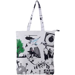 Skaterunderground Double Zip Up Tote Bag by PollyParadise