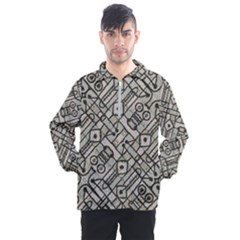 Tribal Geometric Grunge Print Men s Half Zip Pullover by dflcprintsclothing