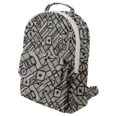 Tribal Geometric Grunge Print Flap Pocket Backpack (small) by dflcprintsclothing