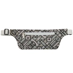 Tribal Geometric Grunge Print Active Waist Bag by dflcprintsclothing