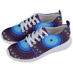 Blue Violet Midnight Sun Mandala Boho Hipppie Men s Lightweight Sports Shoes