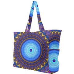 Blue Violet Midnight Sun Mandala Boho Hipppie Simple Shoulder Bag