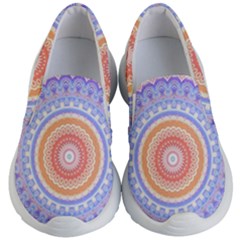 Pretty Pastel Boho Hippie Mandala Kids Lightweight Slip Ons by CrypticFragmentsDesign