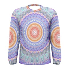 Pretty Pastel Boho Hippie Mandala Men s Long Sleeve Tee by CrypticFragmentsDesign