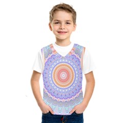 Pretty Pastel Boho Hippie Mandala Kids  Basketball Tank Top by CrypticFragmentsDesign