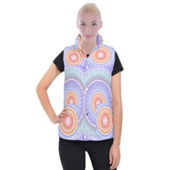 Pretty Pastel Boho Hippie Mandala Women s Button Up Vest by CrypticFragmentsDesign