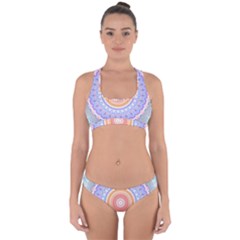 Pretty Pastel Boho Hippie Mandala Cross Back Hipster Bikini Set by CrypticFragmentsDesign
