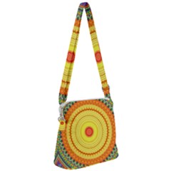 Neon Calliope Kaleidoscope Mandala Zipper Messenger Bag