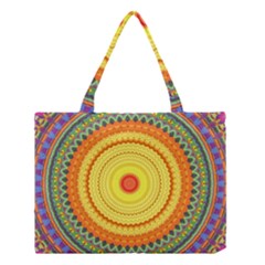 Neon Calliope Kaleidoscope Mandala Medium Tote Bag