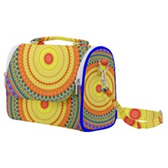 Neon Calliope Kaleidoscope Mandala Satchel Shoulder Bag