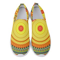 Neon Calliope Kaleidoscope Mandala Women s Slip On Sneakers