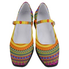 Neon Calliope Kaleidoscope Mandala Women s Mary Jane Shoes