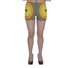 Neon Calliope Kaleidoscope Mandala Skinny Shorts