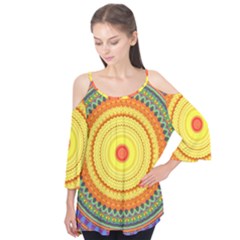 Neon Calliope Kaleidoscope Mandala Flutter Tees