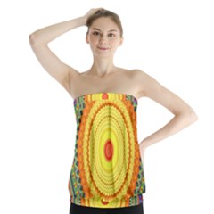 Neon Calliope Kaleidoscope Mandala Strapless Top