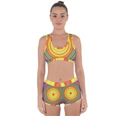 Neon Calliope Kaleidoscope Mandala Racerback Boyleg Bikini Set