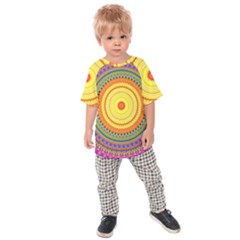 Neon Calliope Kaleidoscope Mandala Kids  Raglan Tee