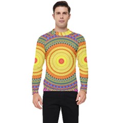 Neon Calliope Kaleidoscope Mandala Men s Long Sleeve Rash Guard