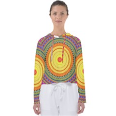 Neon Calliope Kaleidoscope Mandala Women s Slouchy Sweat