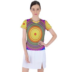 Neon Calliope Kaleidoscope Mandala Women s Sports Top