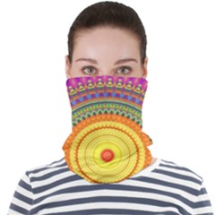 Neon Calliope Kaleidoscope Mandala Face Seamless Bandana (adult)