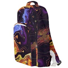 Nebula Starry Night Skies Abstract Art Double Compartment Backpack by CrypticFragmentsDesign