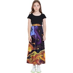 Nebula Starry Night Skies Abstract Art Kids  Skirt by CrypticFragmentsDesign