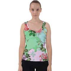 Shabbychic Velvet Tank Top