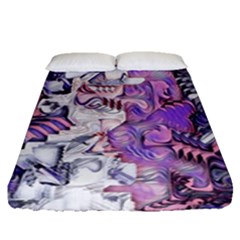 Blooming Lilacs Spring Garden Abstract Fitted Sheet (queen Size) by CrypticFragmentsDesign