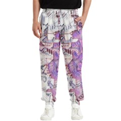 Blooming Lilacs Spring Garden Abstract Men s Elastic Waist Pants by CrypticFragmentsDesign